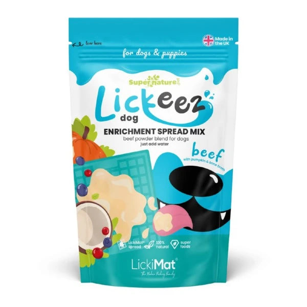Supernature Lickeez Enrichment Spread Mix for Dogs Beef 100g
