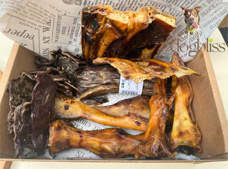 The Ultimate Dogbliss Ostrich Dog Chew Box