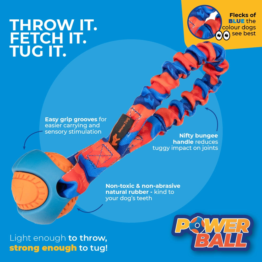 Tug-E-Nuff Pocket PowerBall Bungee Dog Tug