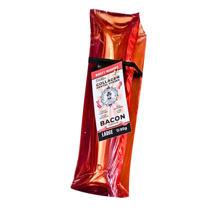 Mighty Marrows Bone Marrow Collagen Dog Dental Chew - Bacon Flavour