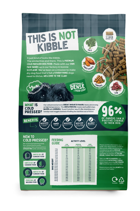 Wilsons Grass Fed Lamb Premium British Cold Pressed Dog Food