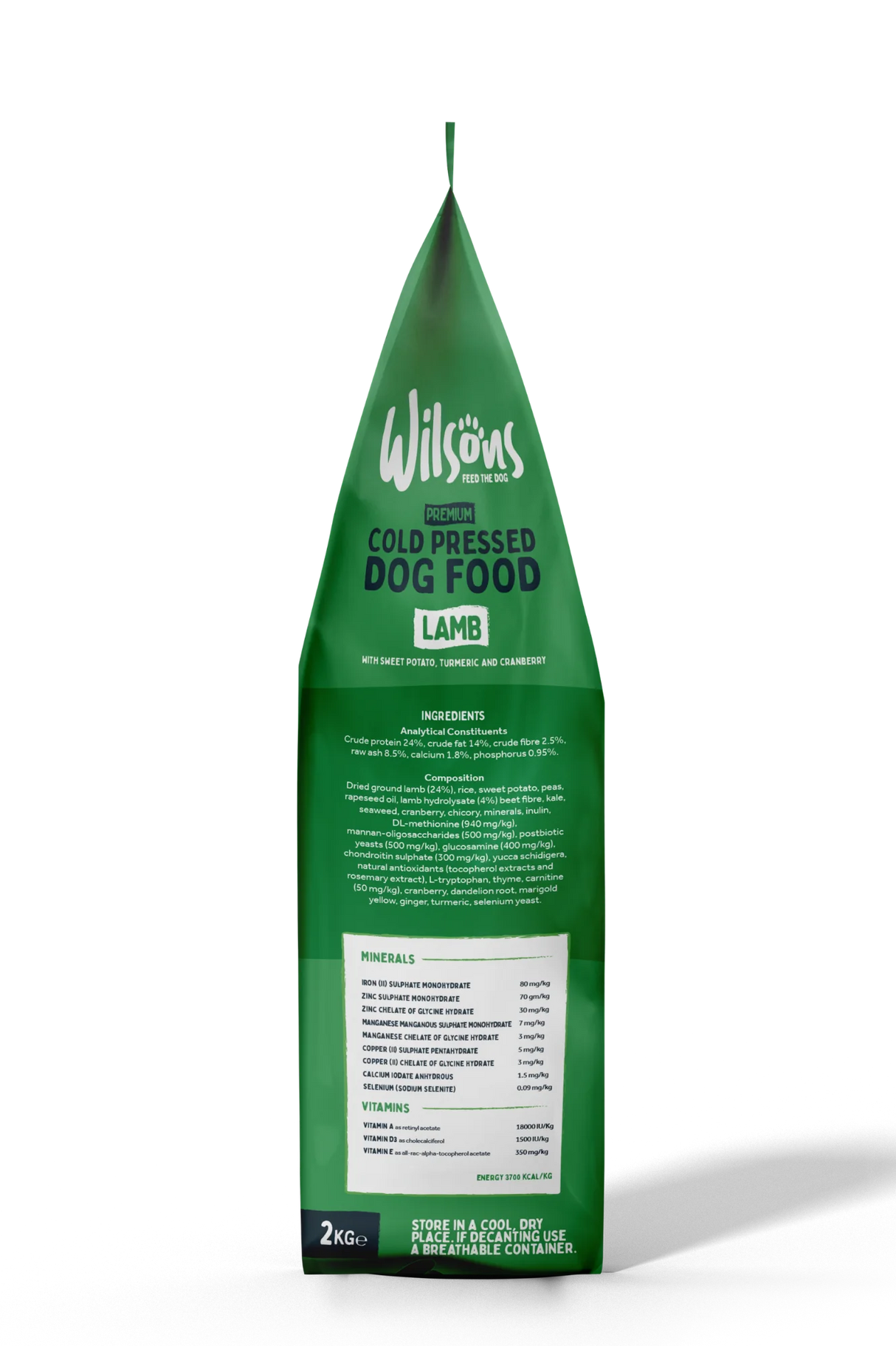 Wilsons Grass Fed Lamb Premium British Cold Pressed Dog Food