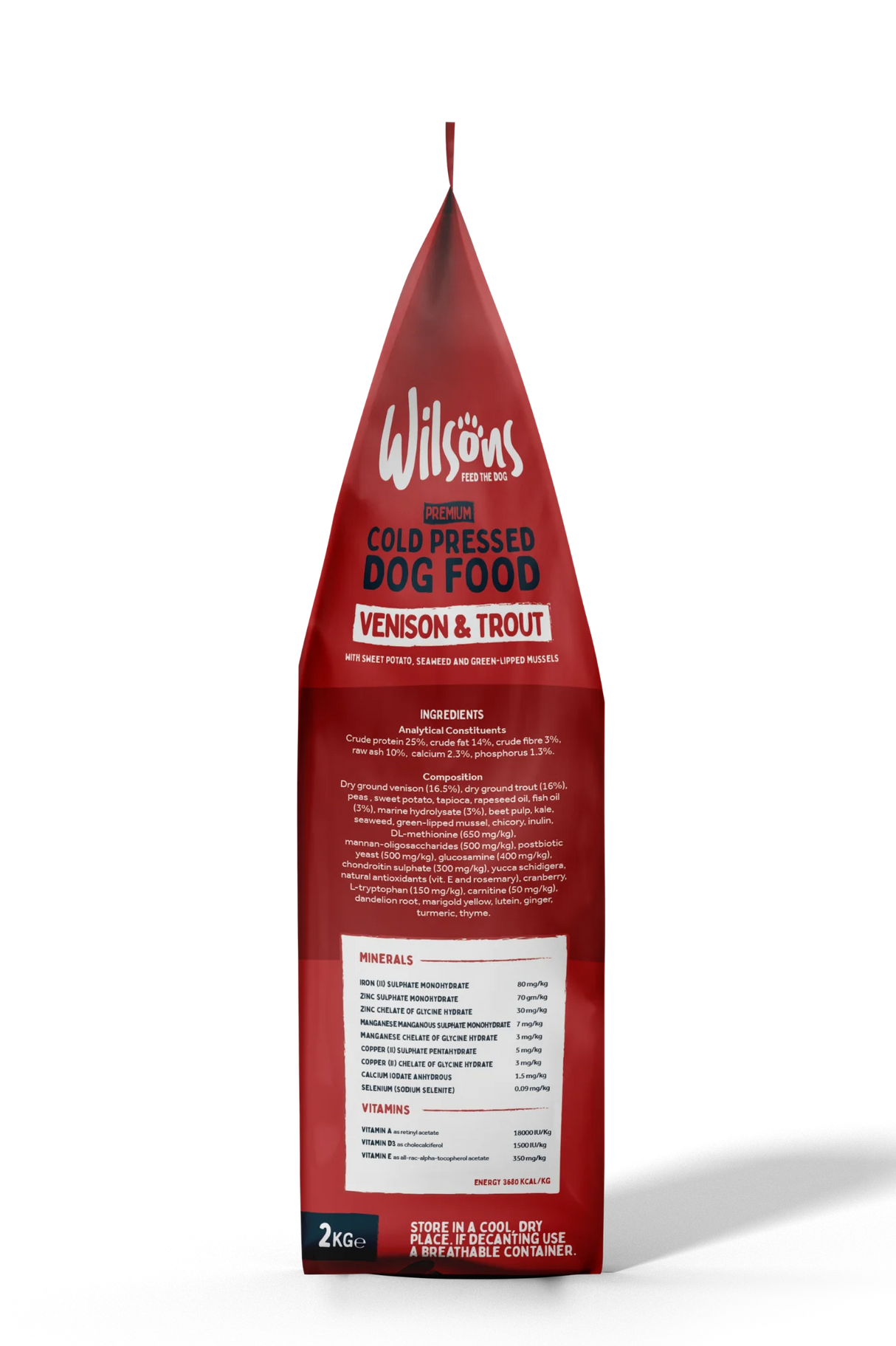Wilsons Highland Venison & Trout Premium British Cold Pressed Dog Food