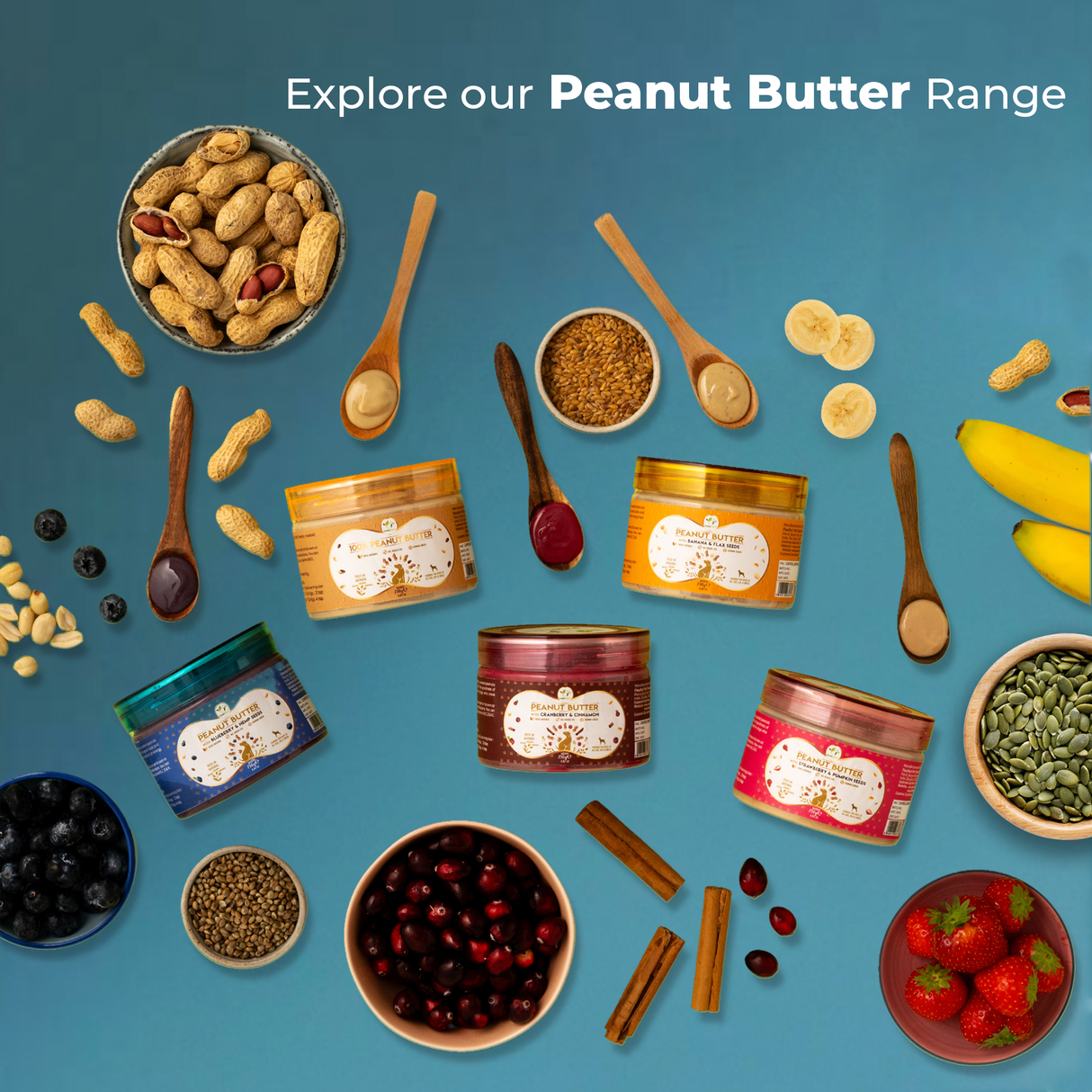 Pawfect Peanut Butter for Dogs: Blueberry & Hempseeds