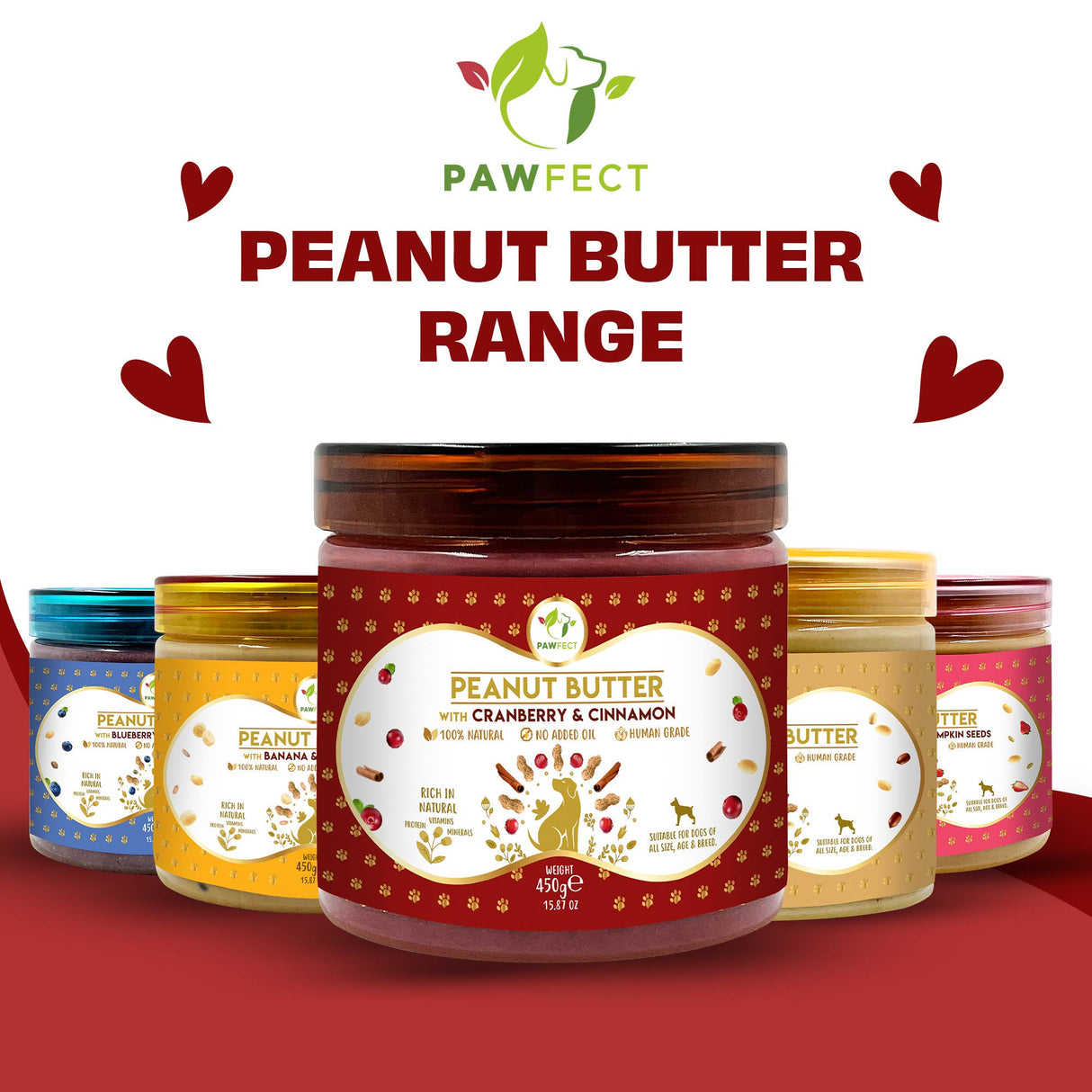 Pawfect Peanut Butter for Dogs: Cranberry & Cinnamon