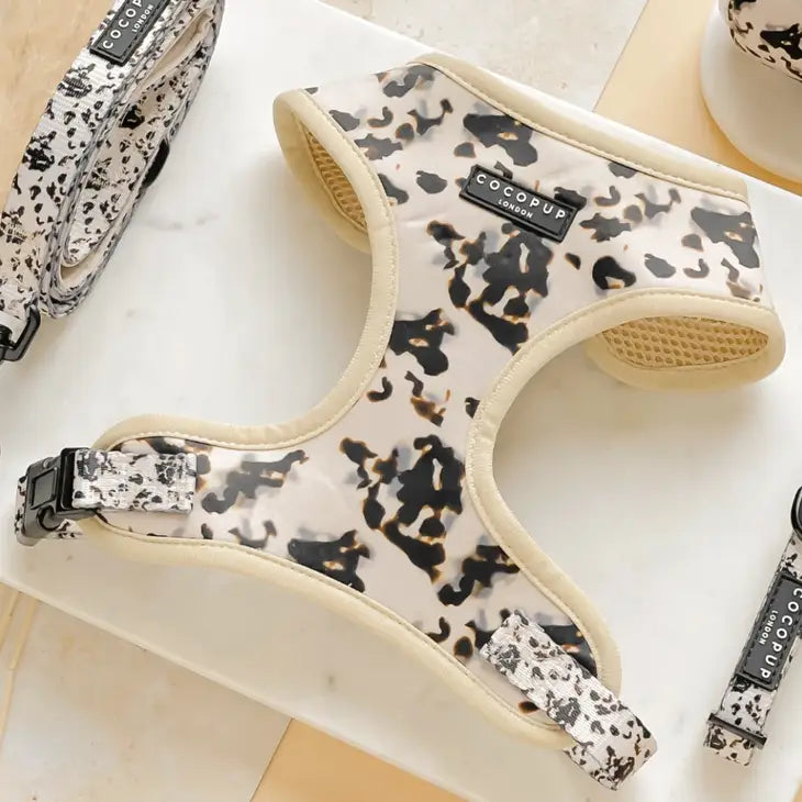 Cocopup Ivory Tort Adjustable Neck Dog Harness