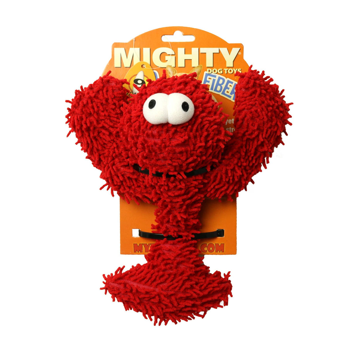 Mighty Microfiber Ball Med Lobster, Durable, Squeaky Dog Toy