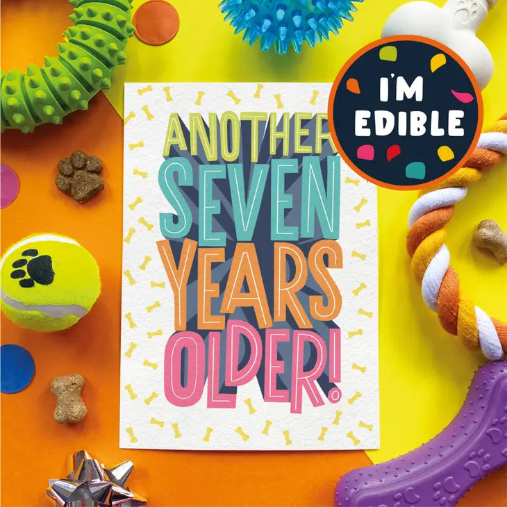 Scoff Paper Edible Card For Dogs - Another Seven Years - Cheddar - BBE 03/2024