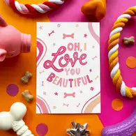 Scoff Paper Edible Card For Dogs Love You Beautiful - Peanut - BBE 10/2023