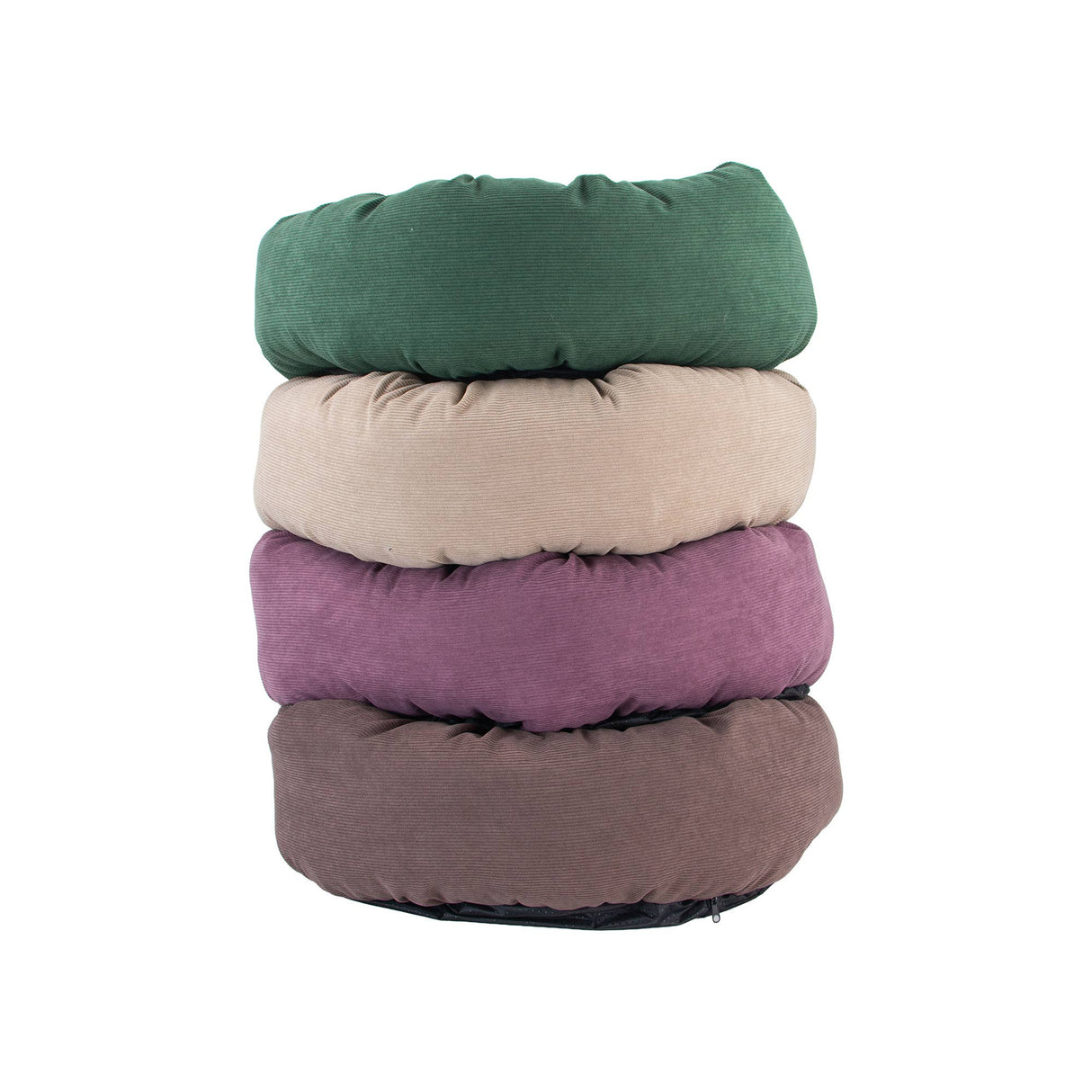 Sleepy Paws Luxury Corduroy Donut Dog Bed - Forest Green