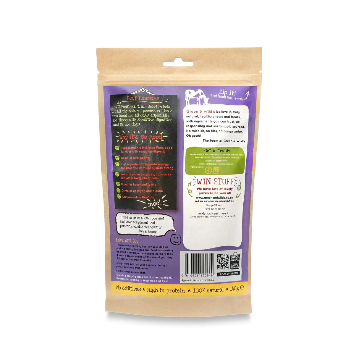 Green&Wilds Beef Hearties 140g