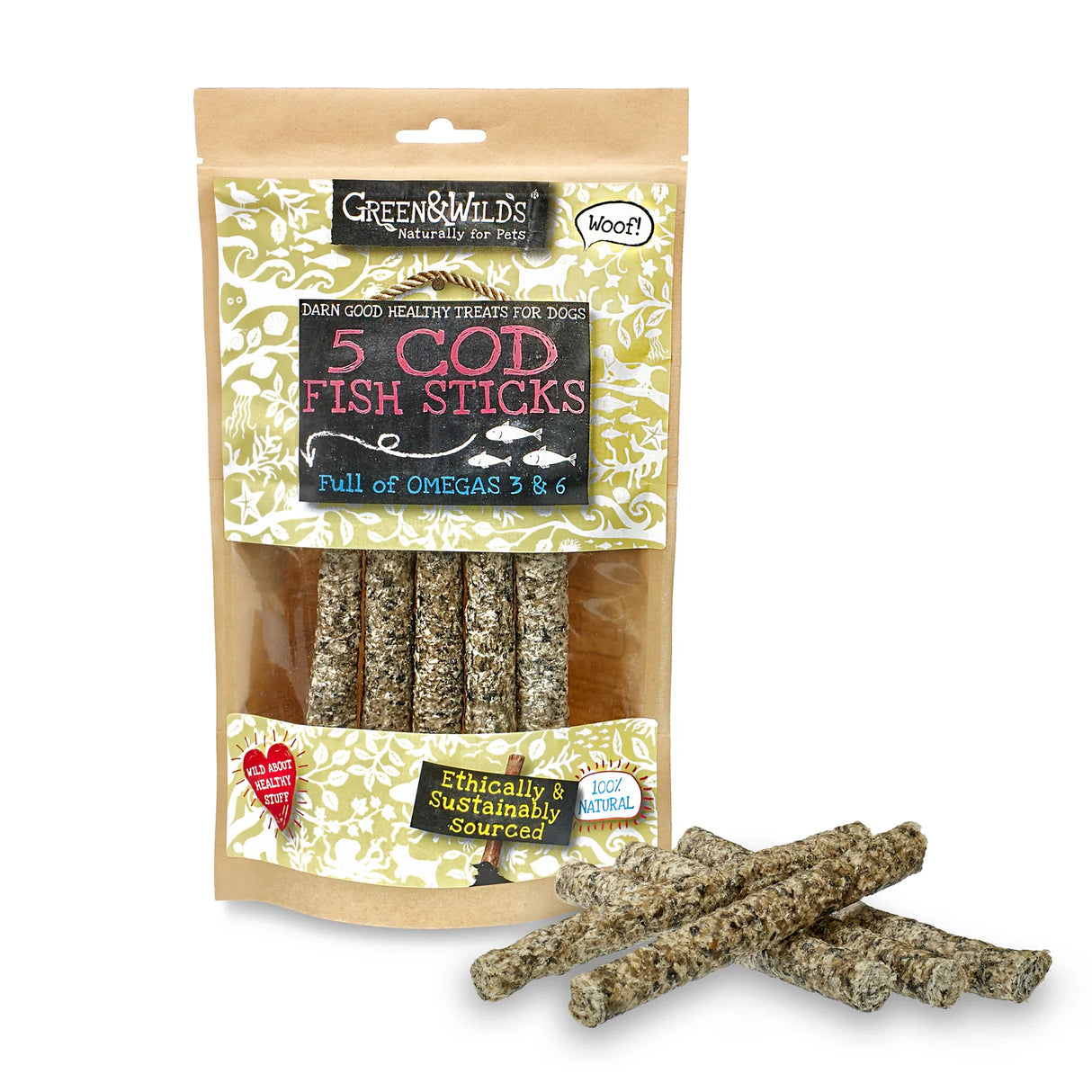 Green&Wilds Cod Fish Sticks 100g