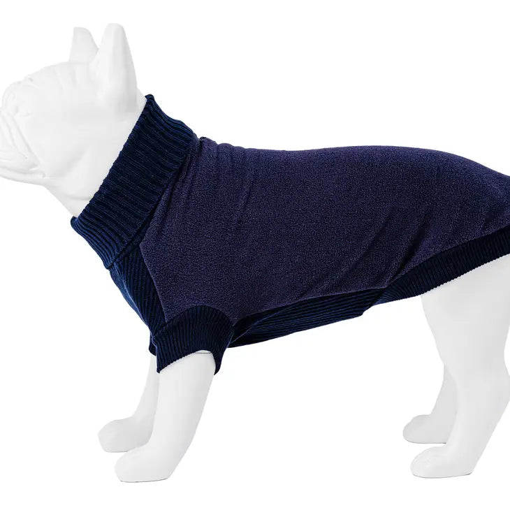 Hugo&Hudson Navy Fleece and Knit Jumper