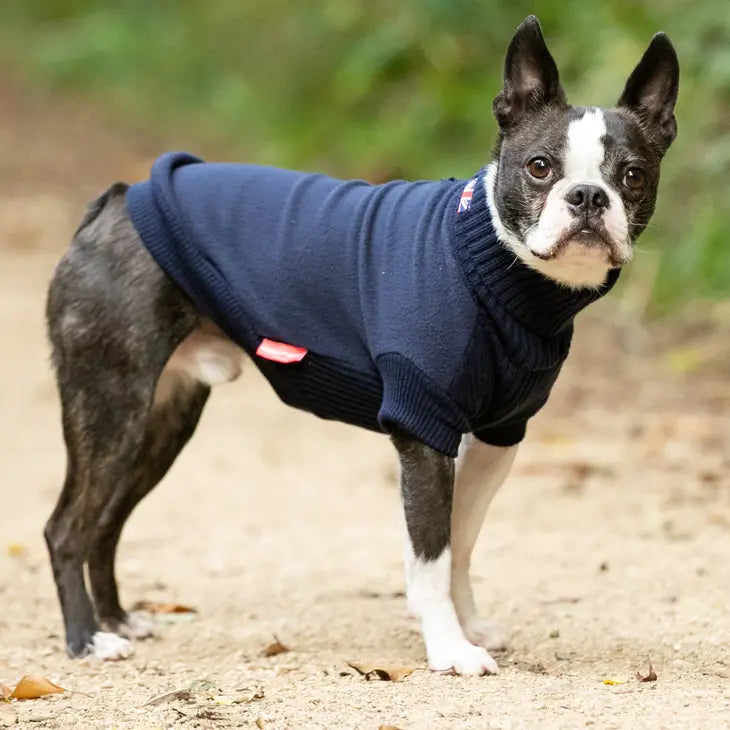 Hugo&Hudson Navy Fleece and Knit Jumper