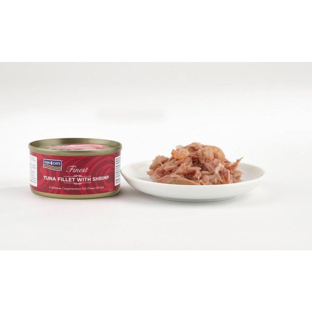 Fish4Cats Finest Tuna Fillet With Shrimp 70g