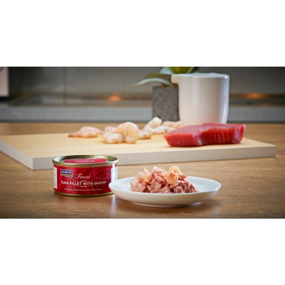 Fish4Cats Finest Tuna Fillet With Shrimp 70g