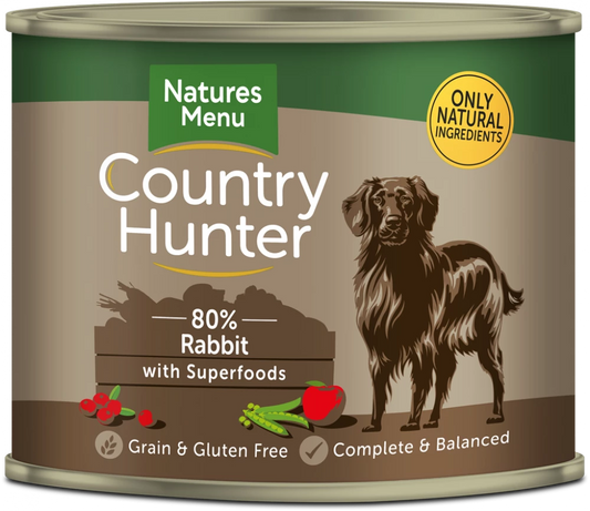 Natures Menu Country Hunter Rabbit With Superfoods Adult Dog Food Can 600g