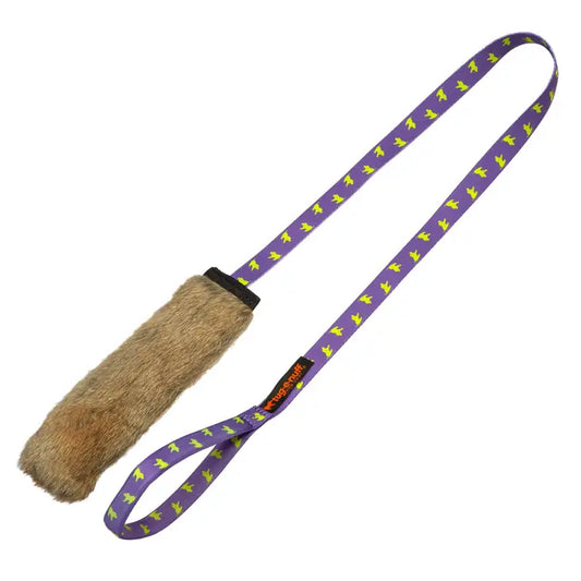 Tug-E-Nuff Rabbit Skin Squeaky Chaser
