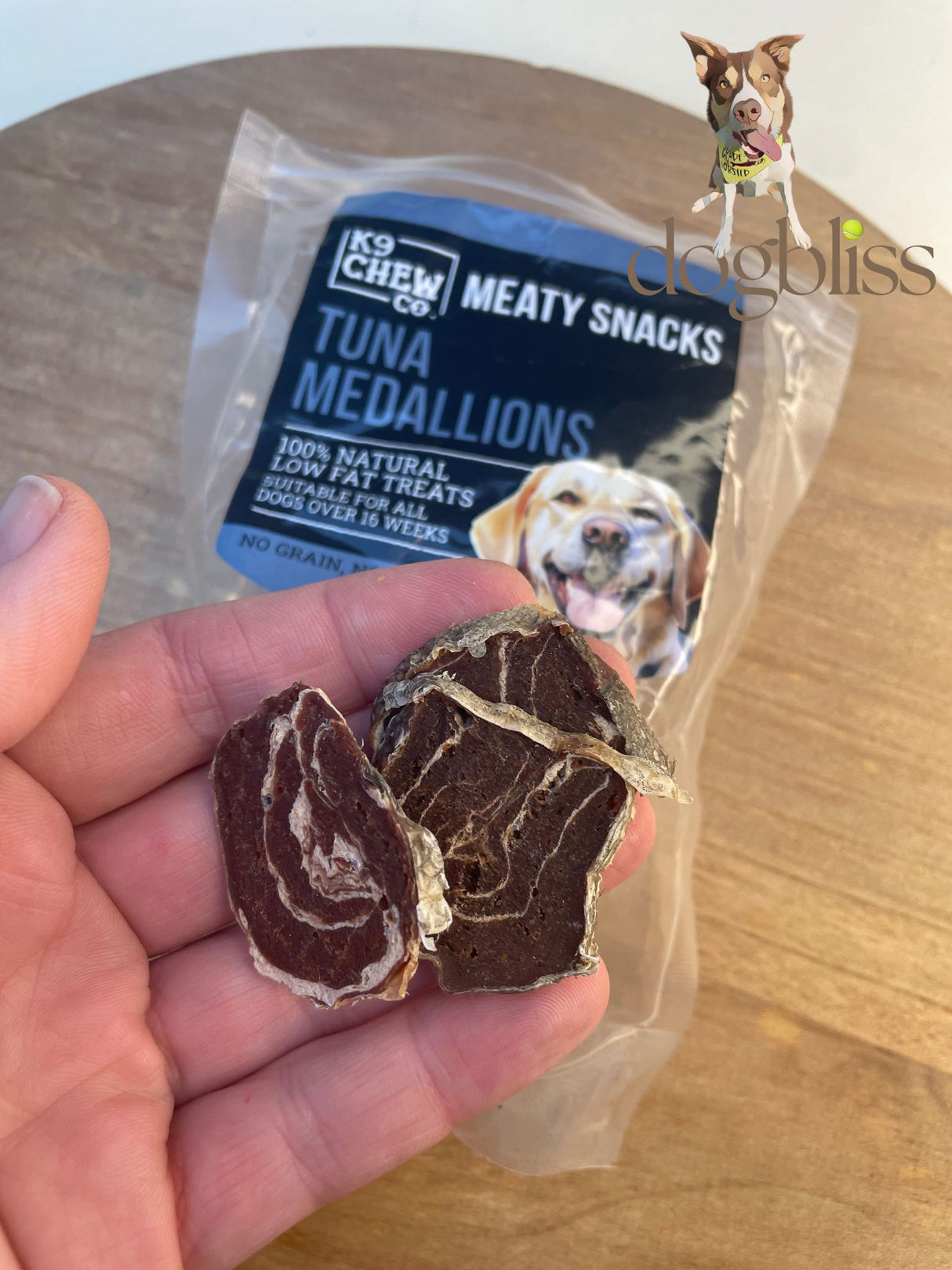 K9 CHews Meaty Snacks Tuna Medallions 100g