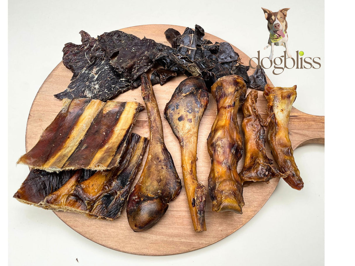 The Ultimate Dogbliss Ostrich Dog Chew Box