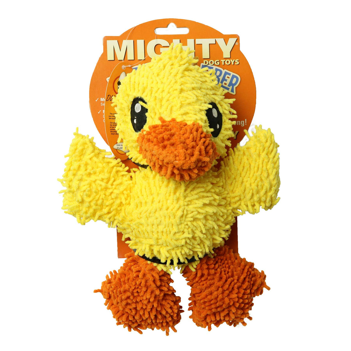 Mighty Microfiber Ball Med Duck, Durable, Squeaky Dog Toy