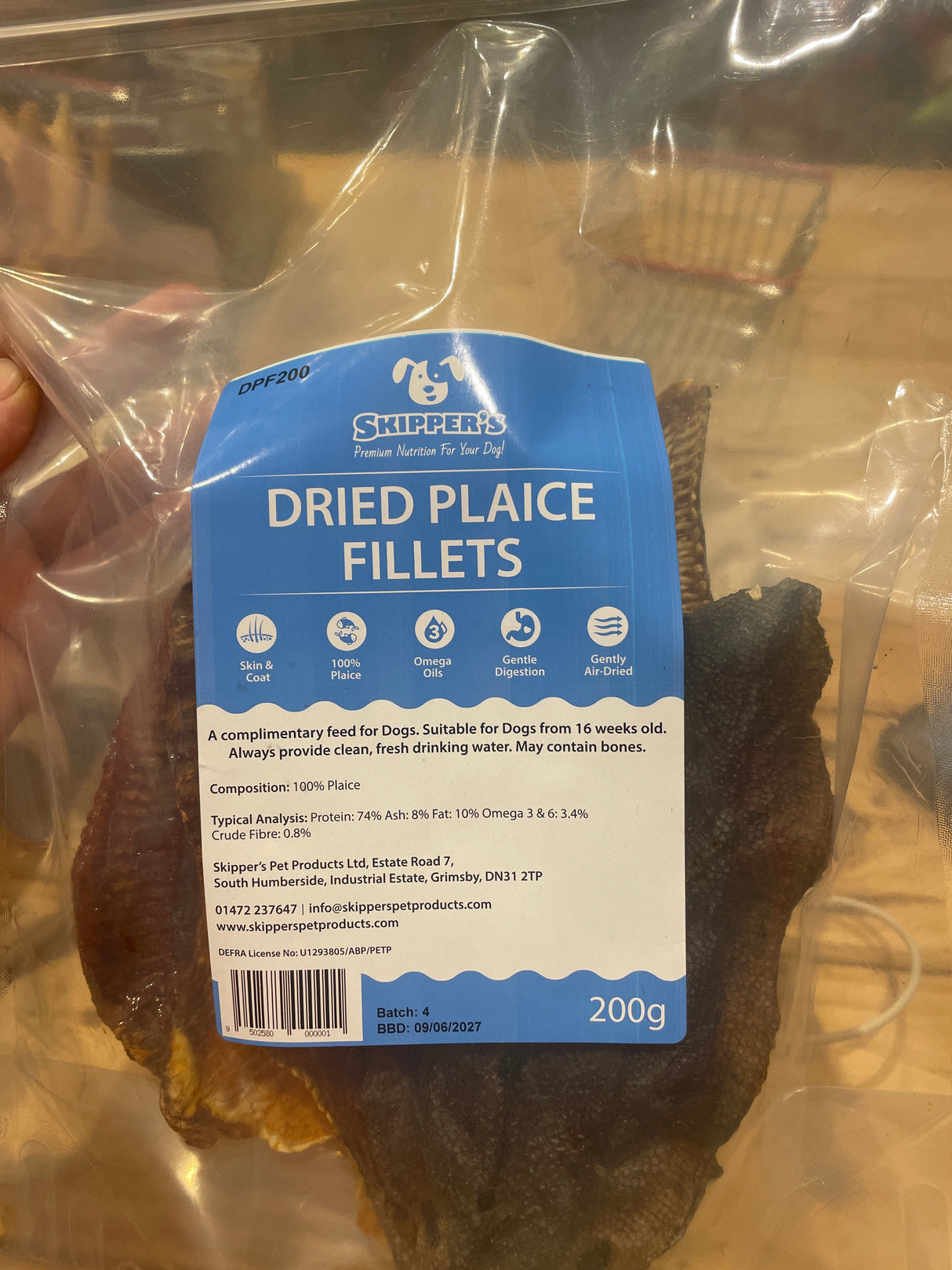 Dried Plaice Fillets 200g