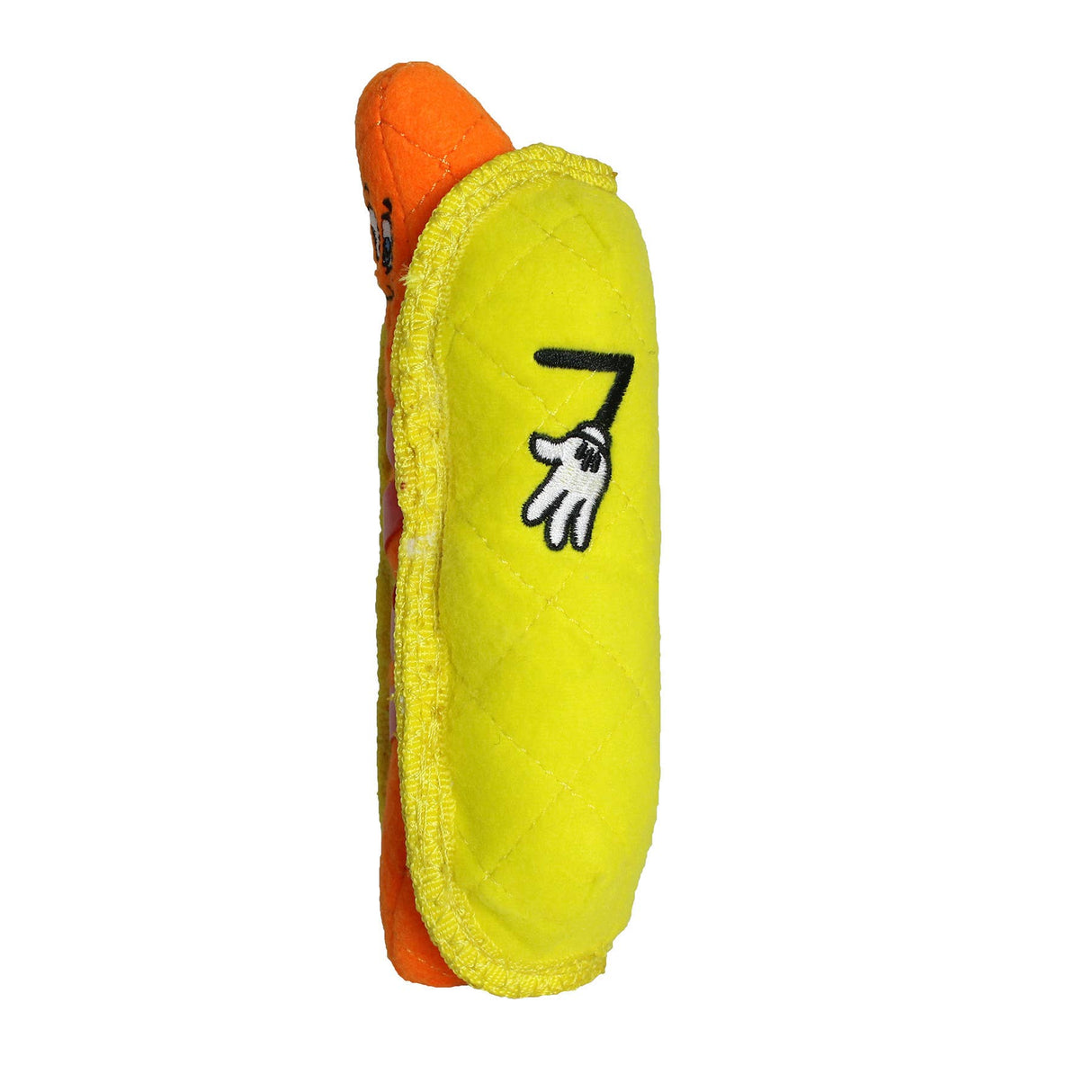 Tuffy Funny Food HotDog, Durable, Squeaky Dog Toy 2-in-1