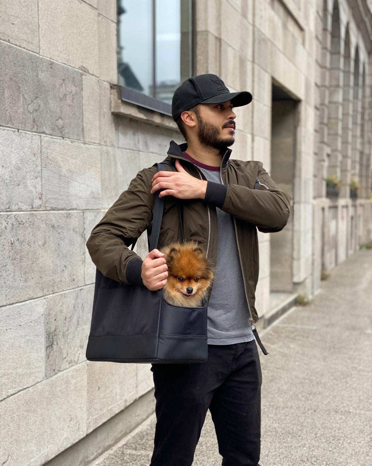 Oskar&Friends All-Black Pet Tote bag