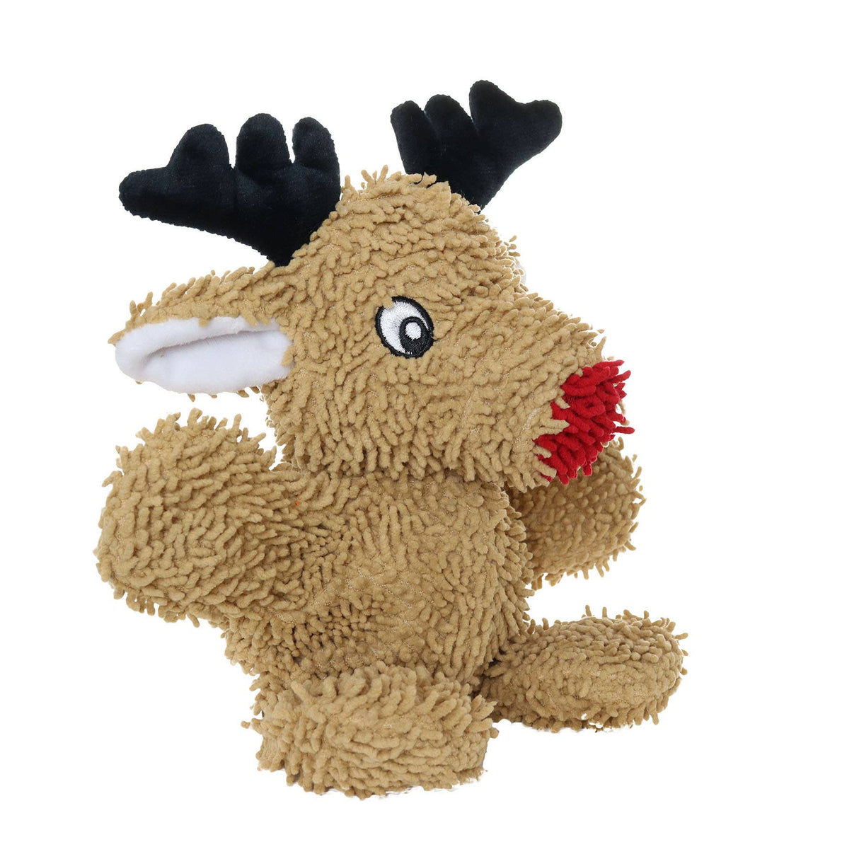 Mighty Microfiber Ball Reindeer, Holiday Squeaky Dog Toy