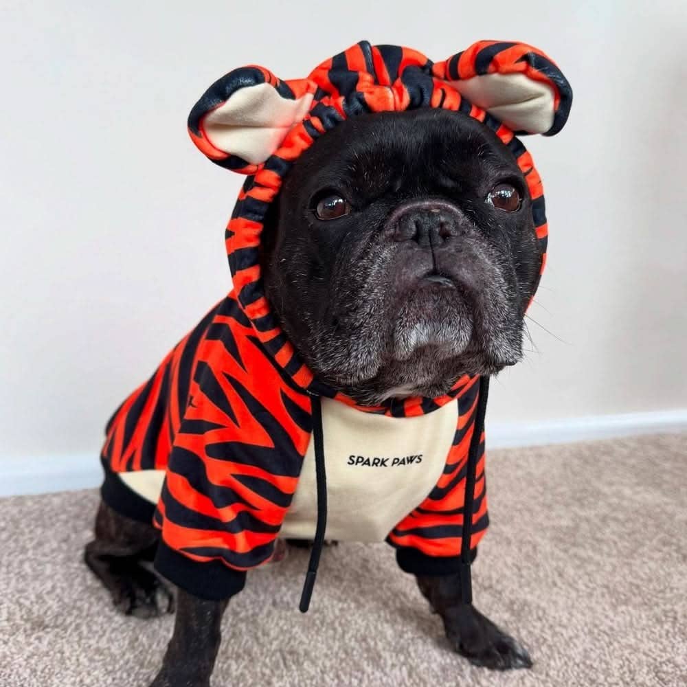 Spark Paws Halloween Dog Hoodie - Tiger