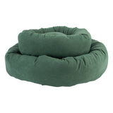 Sleepy Paws Luxury Corduroy Donut Dog Bed - Forest Green