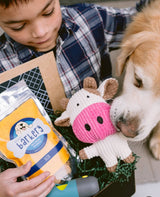 Green Waves Cow Small Plush Toy