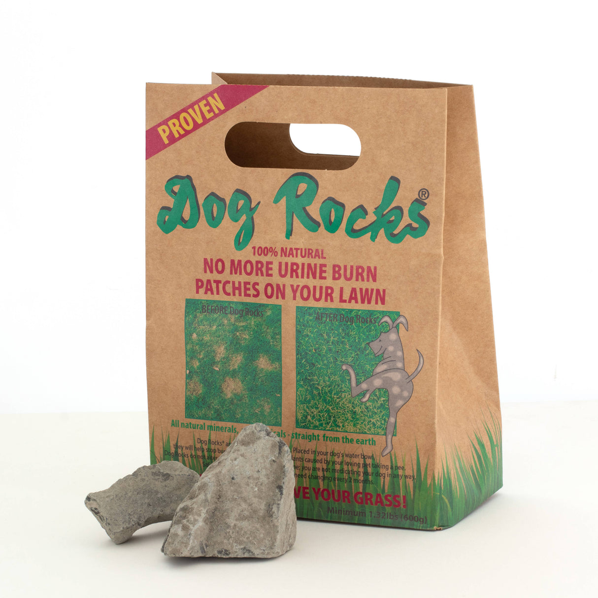 Beloved Dog Rocks - Stop pet urine burns on grass...naturally!