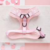 Cocopup Luxe Adjustable Neck Harness - Baby Pink Heart