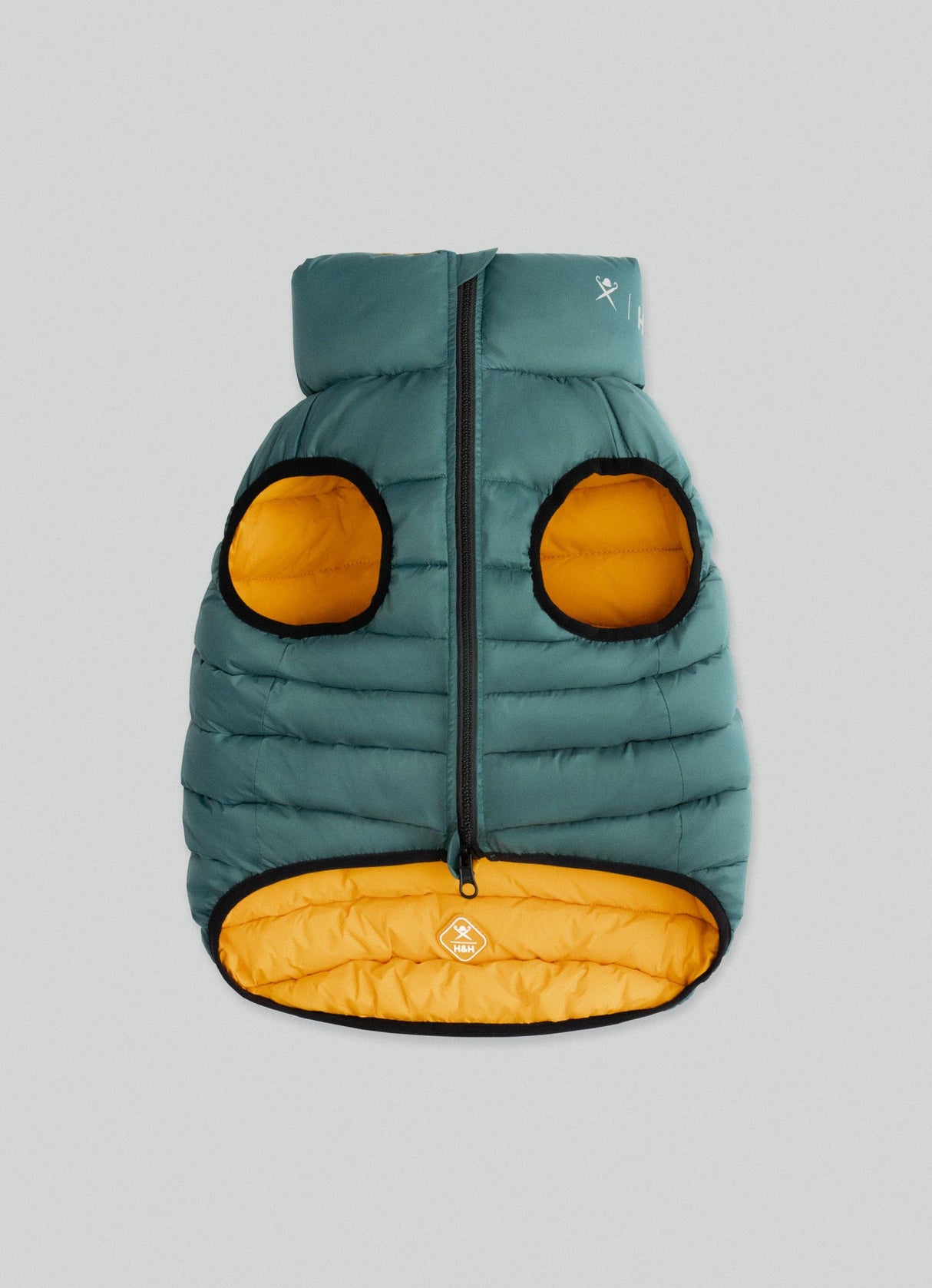 Hugo&Hudson Hackett x Hugo Hudson Dog Puffer Jacket, Forest Green & Gold