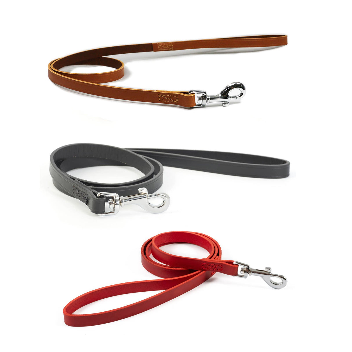 Classic Collection Leather Lead ( Tan, Red or Black)