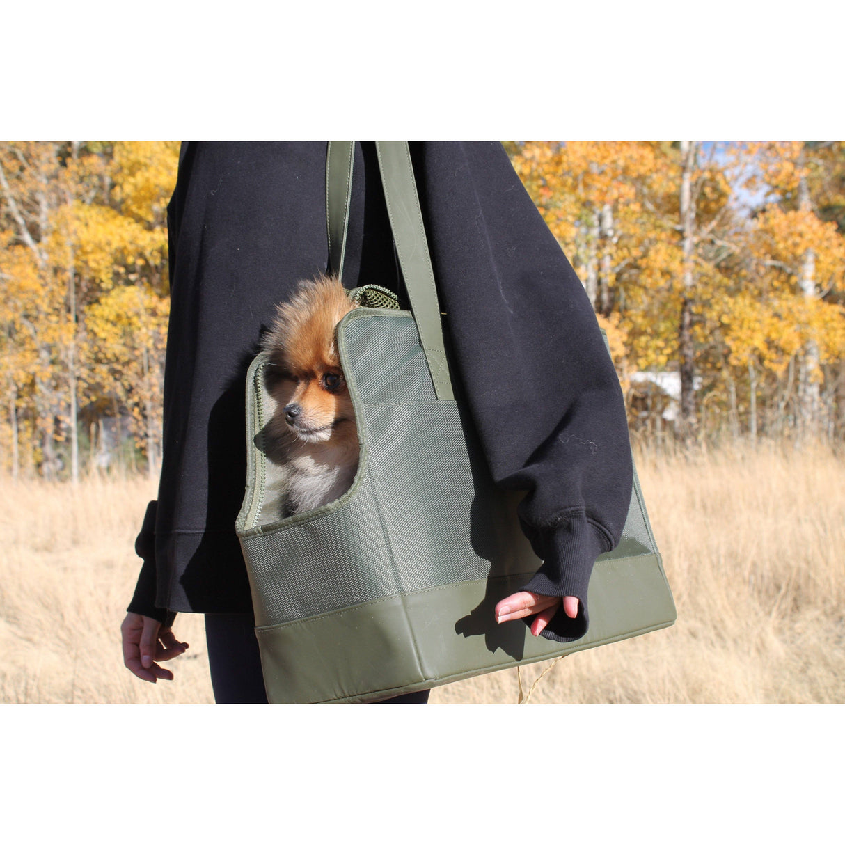 Oskar&Friends Sage Green Pet tote bag