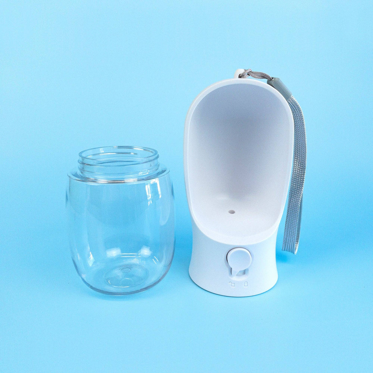 Green Waves Dog Water Bottle With Carbon Filter