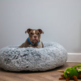 Ancol Super Soft Plush Donut Dog Bed Slate Grey