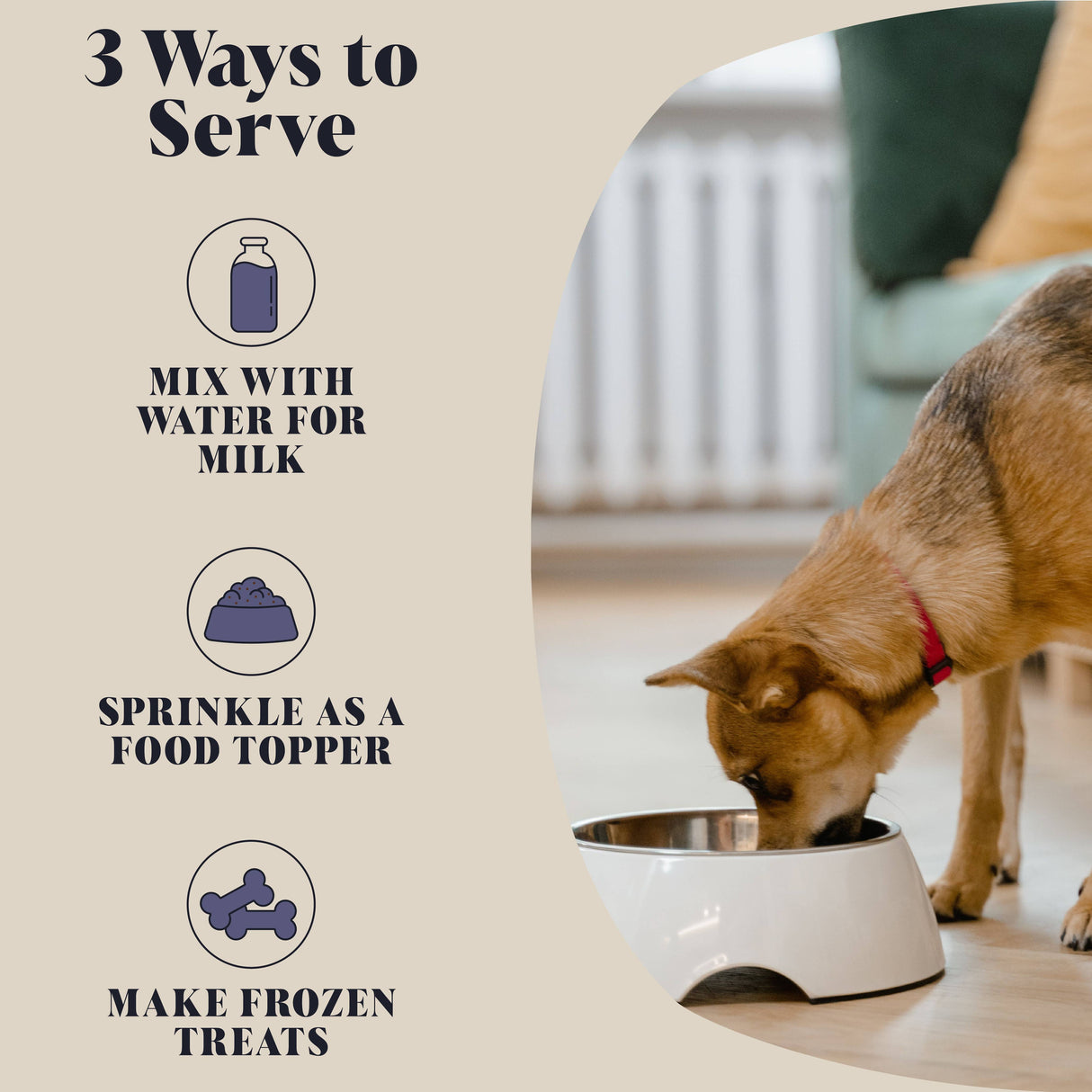 Hackney Dog House Calming Goats Milk Powder for Dogs - Makes Twelve Pints