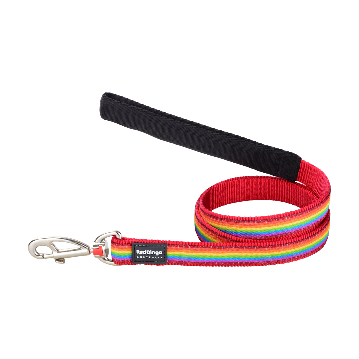 Red Dingo Dog Lead Design Rainbow Red 1.2m