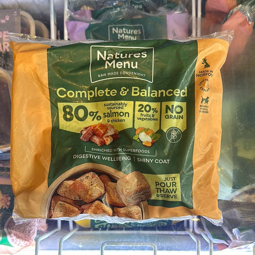 Natures Menu Frozen Country Hunter Salmon & Chicken 1KG - In Shop or Pickup only
