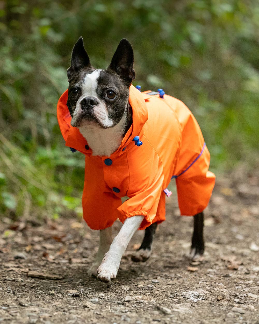 Hugo&Hudson Reflective Hooded Dog Overalls - Neon Orange