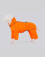 Hugo&Hudson Reflective Hooded Dog Overalls - Neon Orange