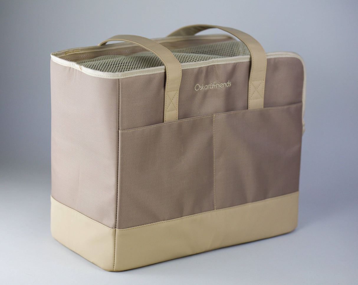 Oskar&Friends Taupe Pet tote bag