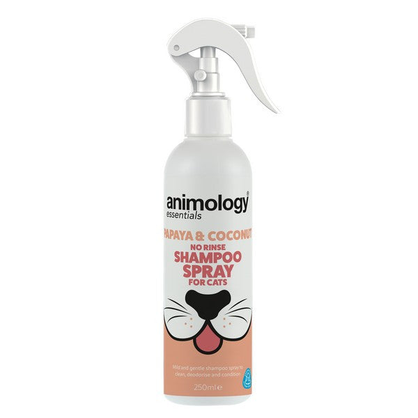 Animology Essentials Papaya & Coconut No Rinse Shampoo Spray 250ml For Cats