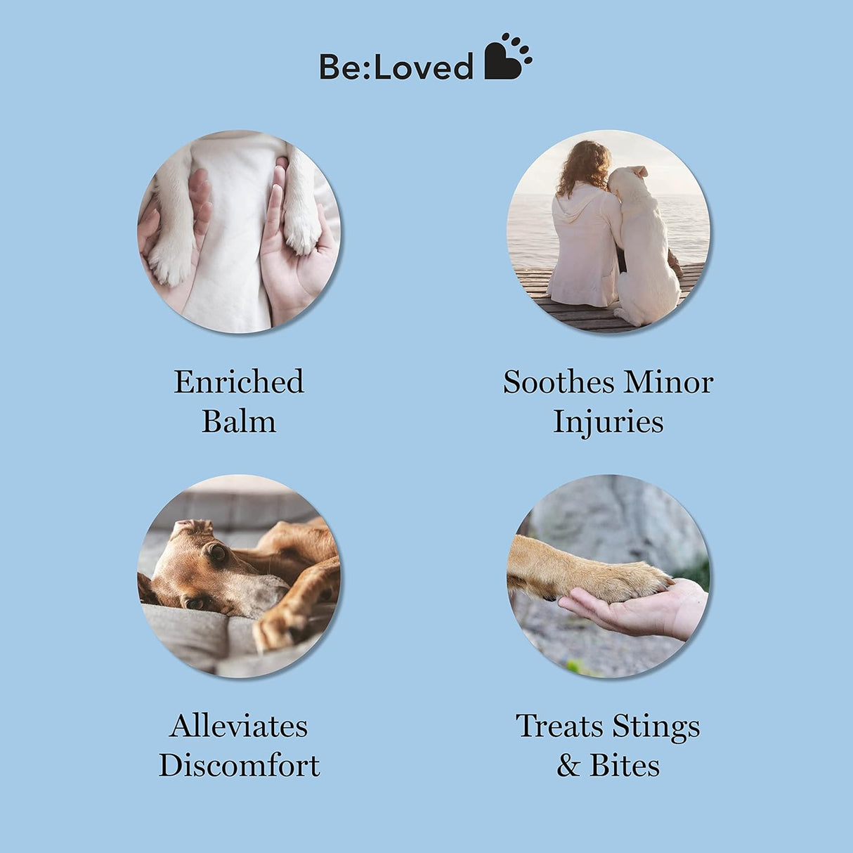 Be Loved Be Safe Pet Paw Balm First Aid and Ache