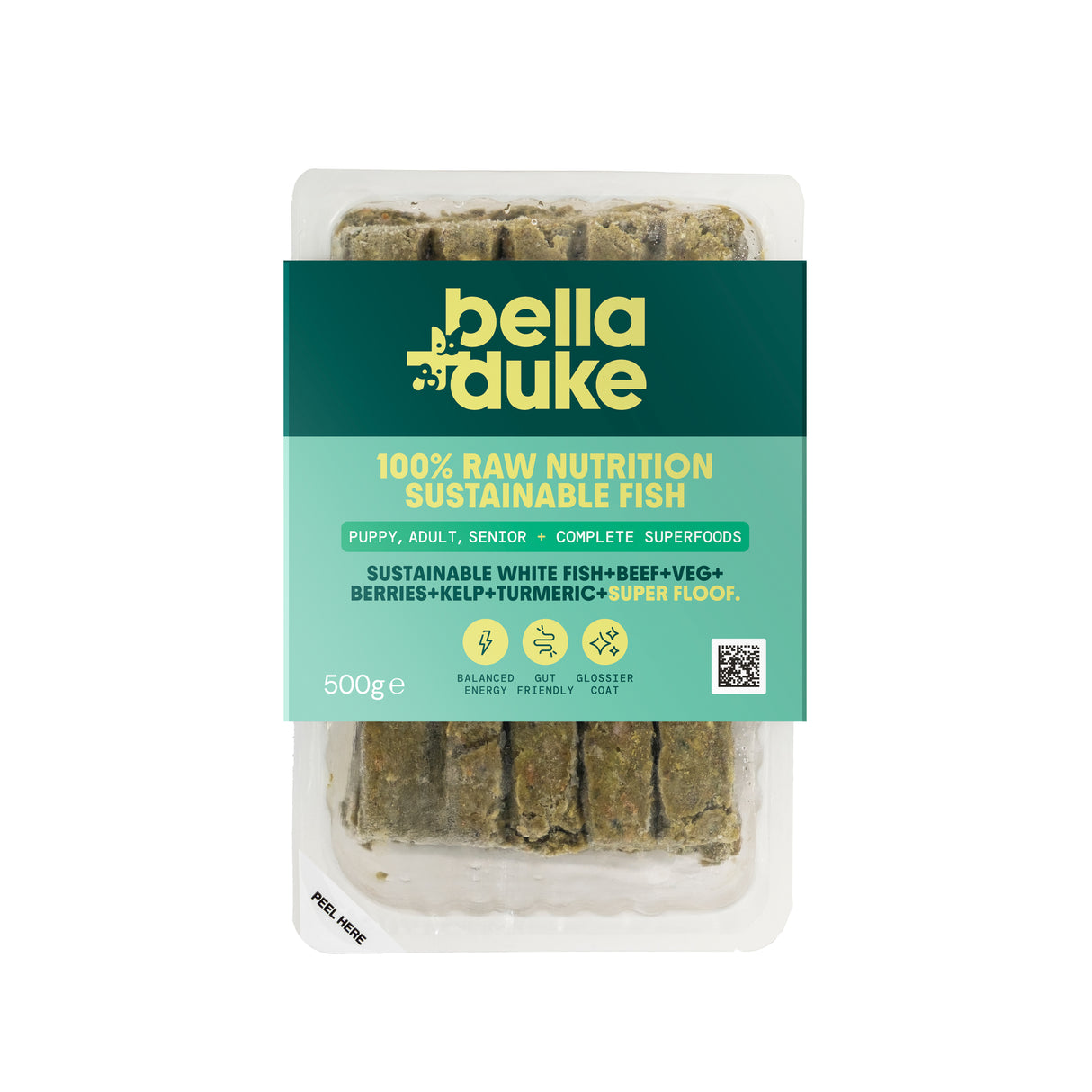 Bella and Duke Complete Raw Dog Food Superfood Enriched Super Fish 500g - In Shop or Pickup only