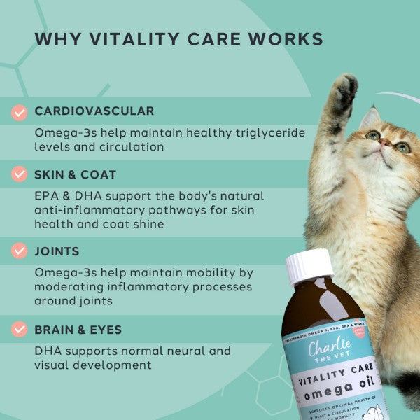 Charlie The Vet Vitality Care Omega Oil 250ml