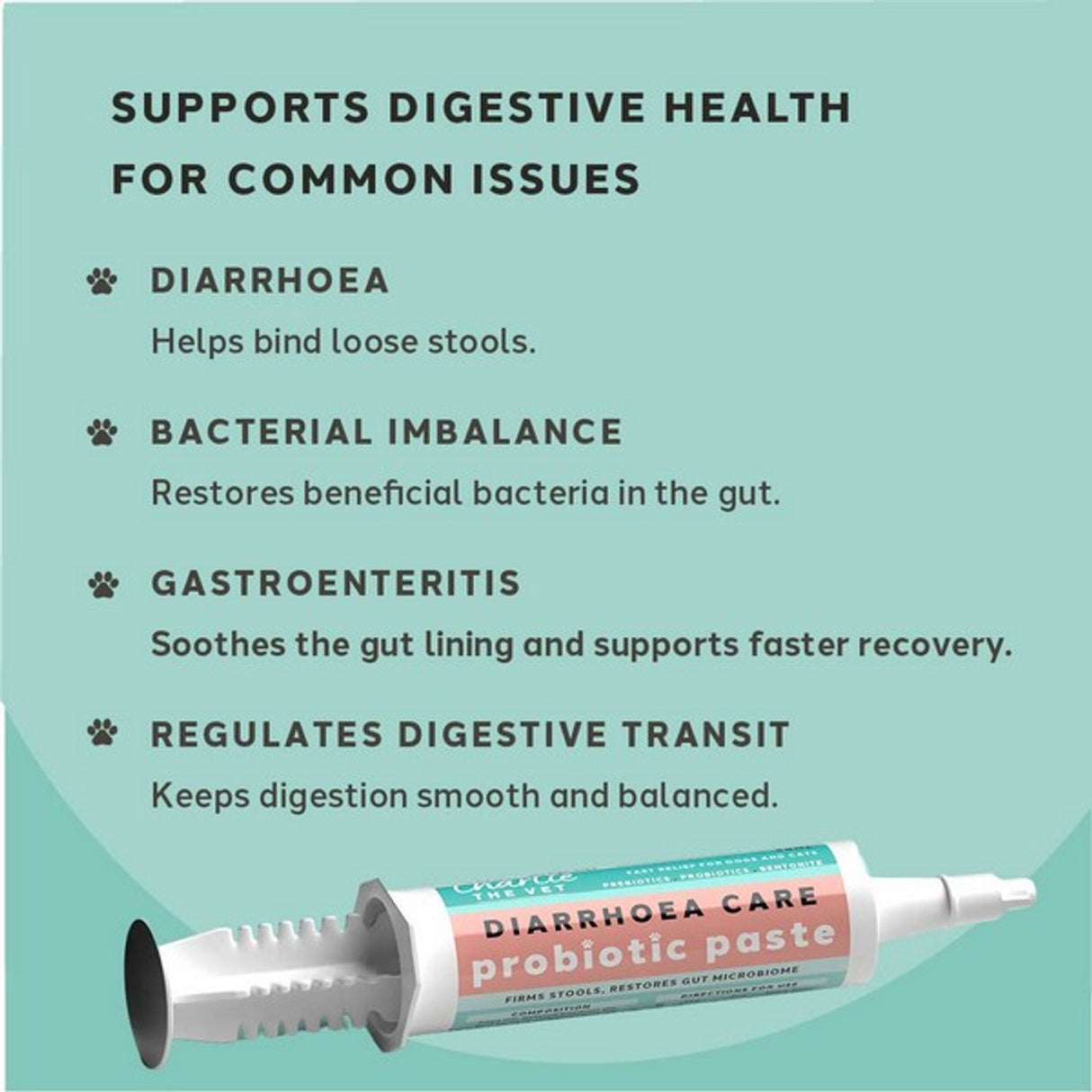 Charlie The Vet Diarrhoea Care Probiotic Paste For Dogs & Cats